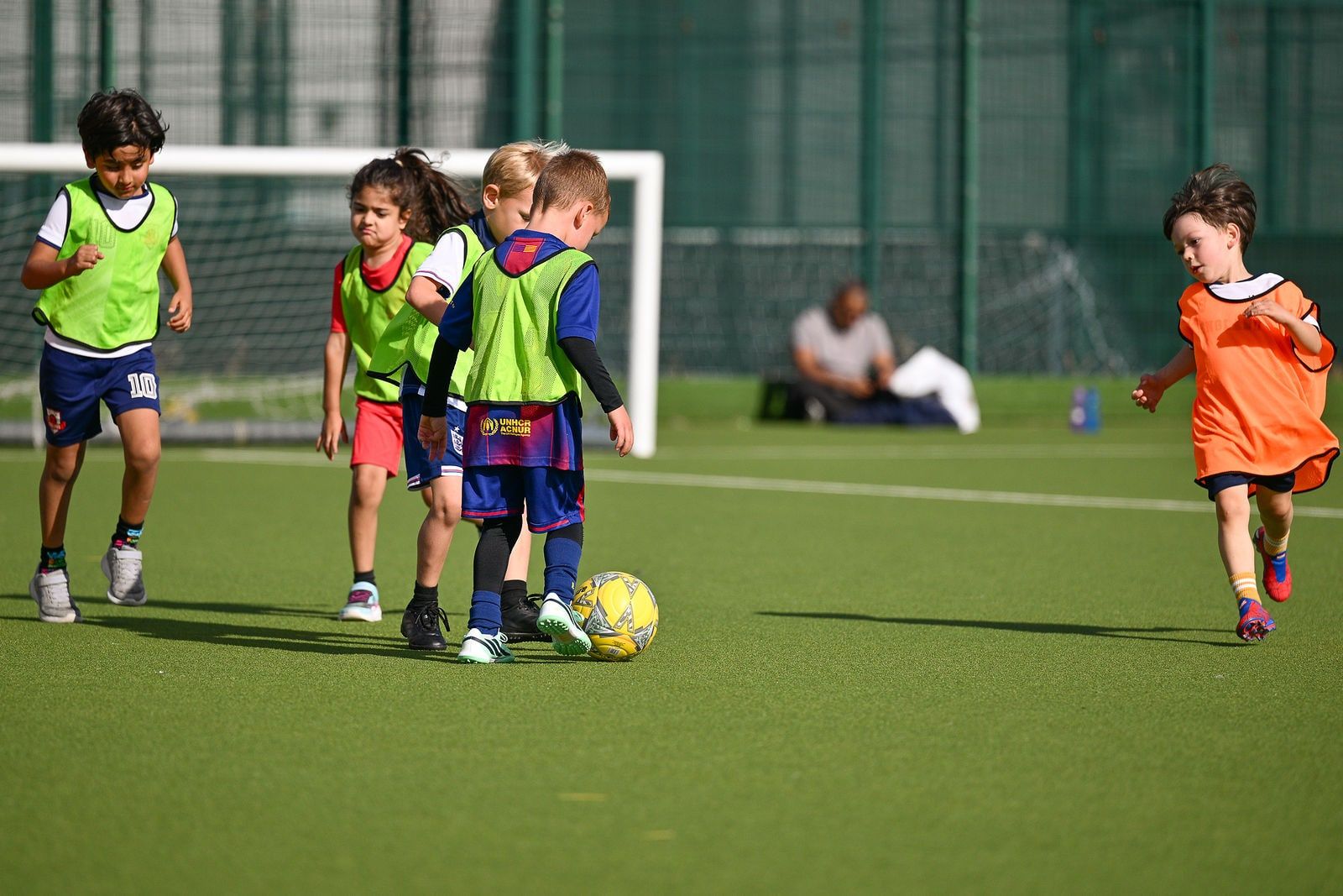 A small-sided game at the end of an academy session