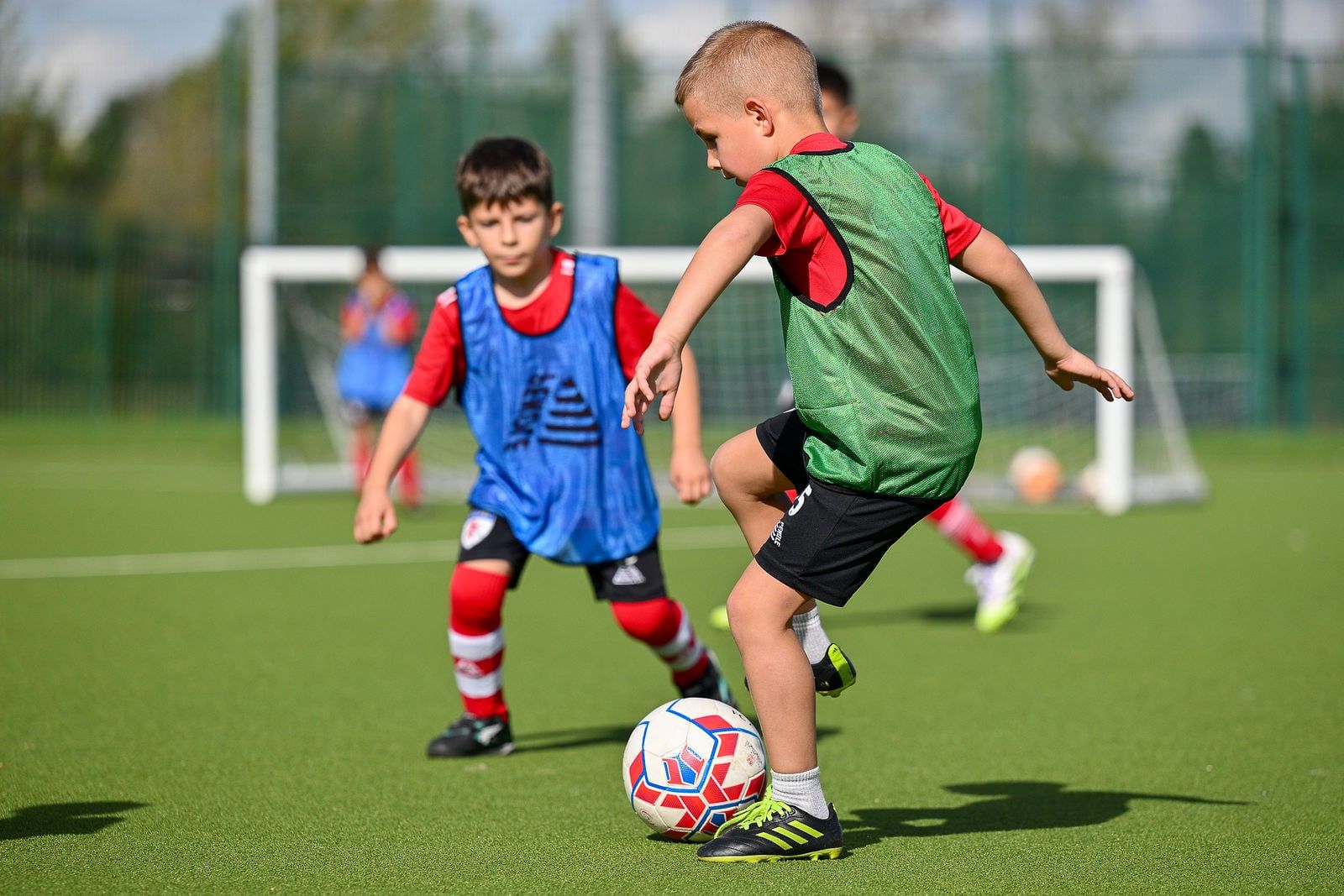 Under 10 players training on the 3G pitch at Basildon Sporting Village