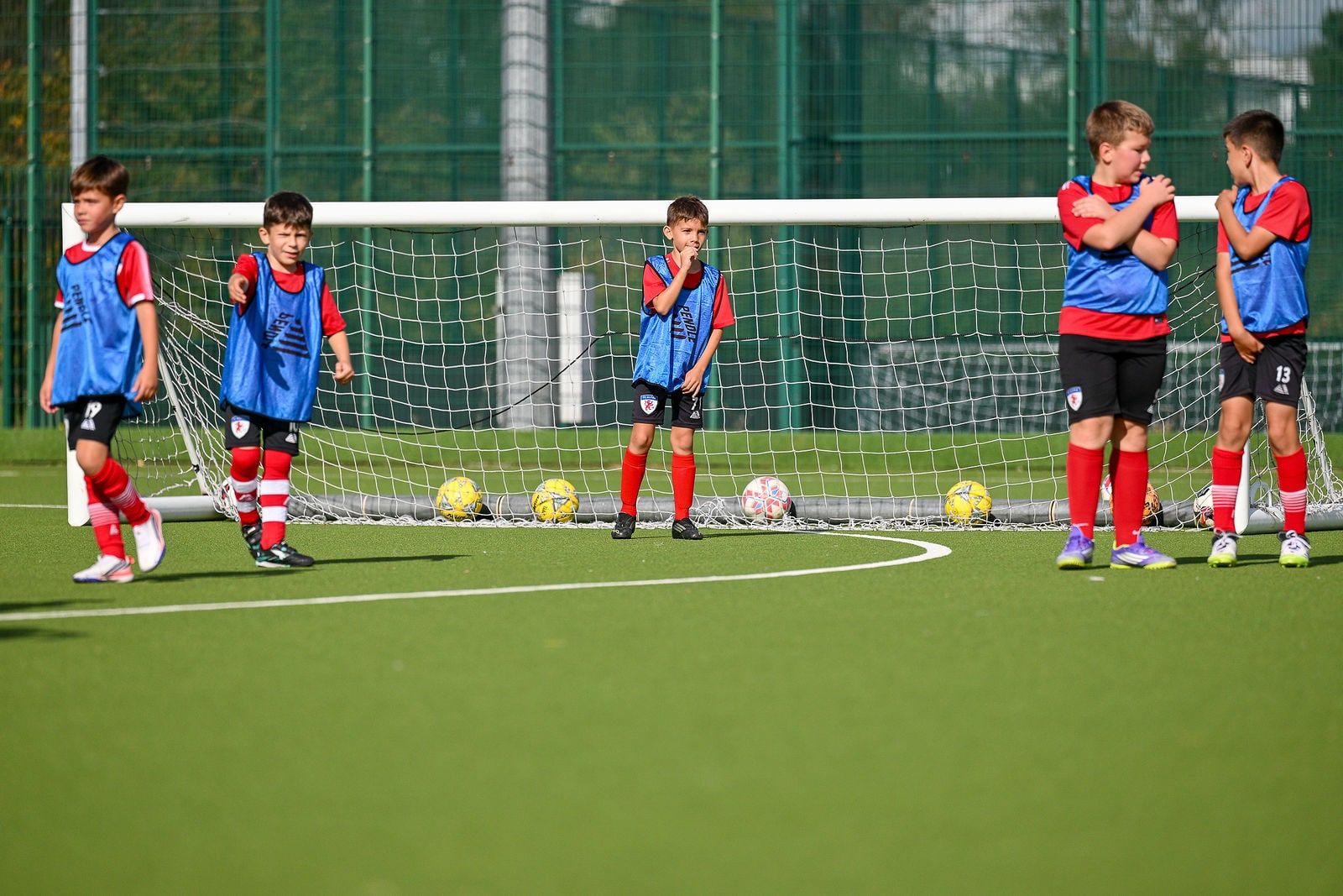 Under 10 players training on the 3G pitch at Basildon Sporting Village